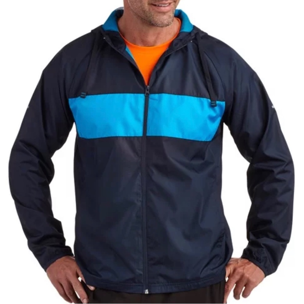 Starter‎ Windbreaker Jacket in Navy and Caribbean Blue Size 42-44